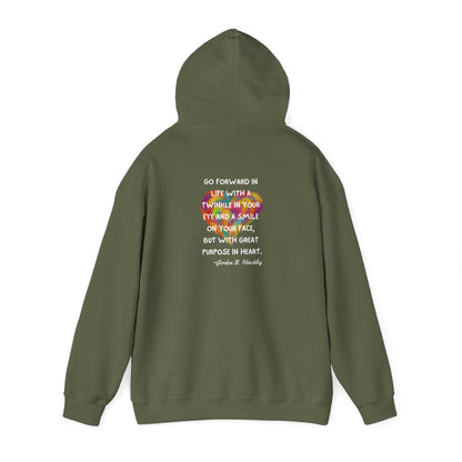 Go With Purpose In Heart Heavy Blend™ Hooded Sweatshirt