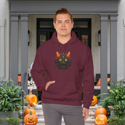 Creepy Black Cat 2 Heavy Blend™ Hooded Sweatshirt