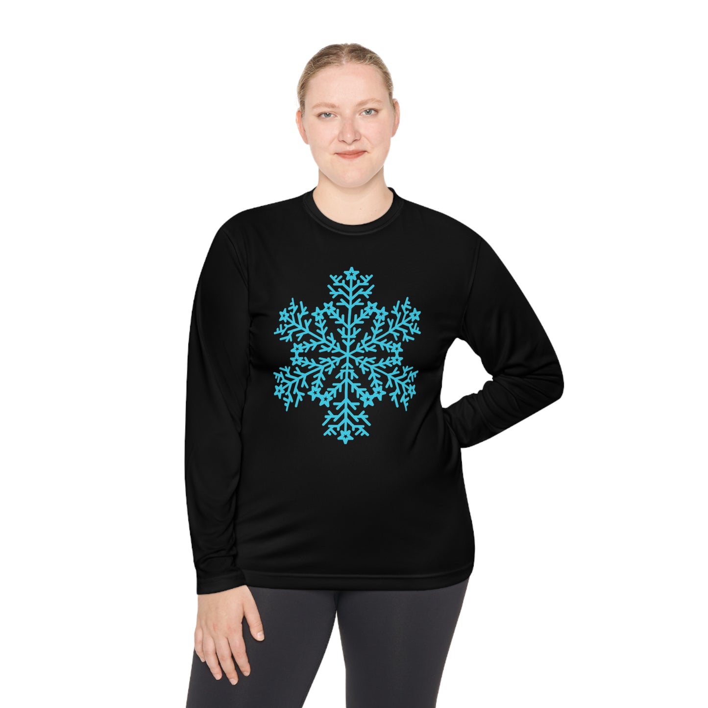 Large Snowflake Adult Long Sleeve Tee