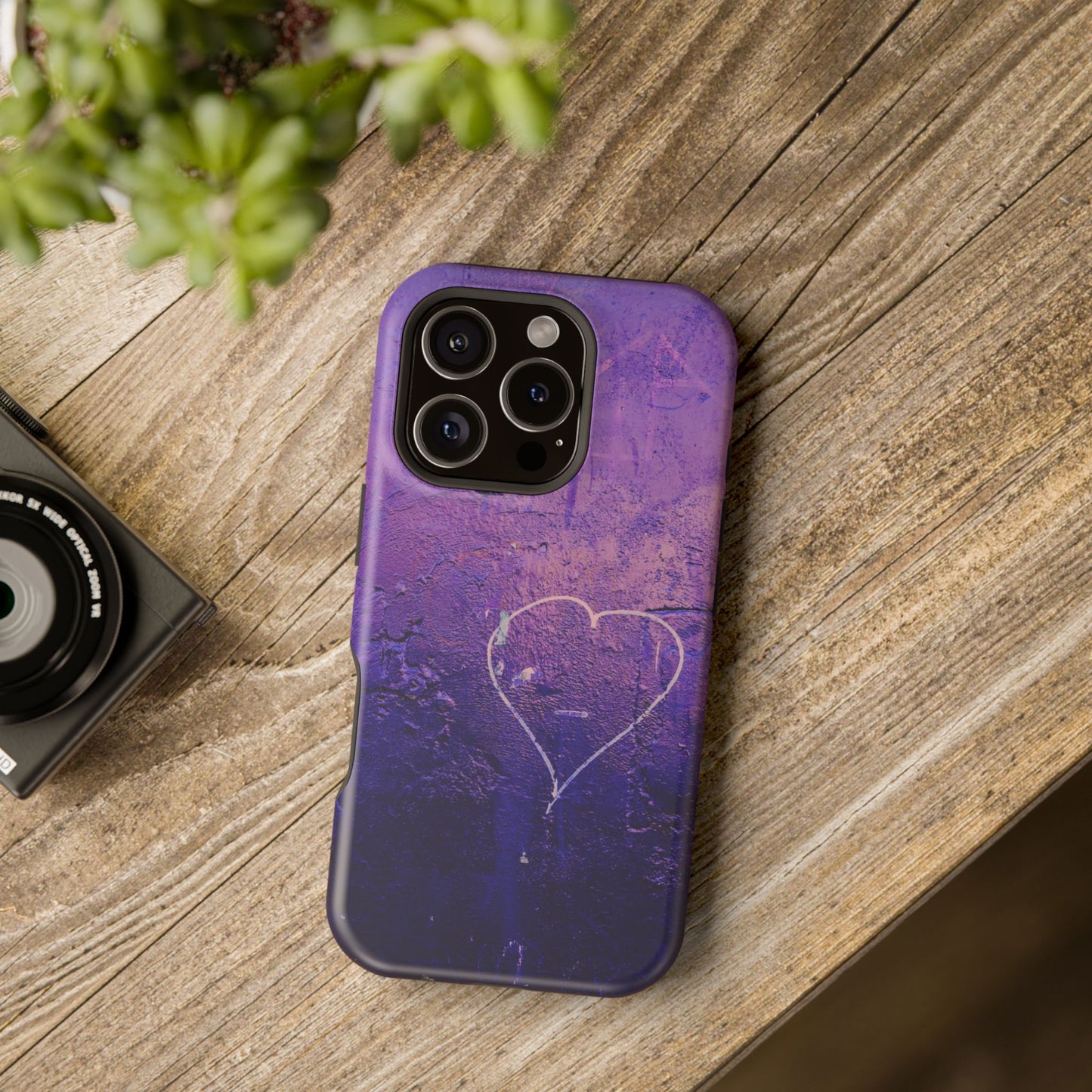 Purple Heart Wall MagSafe® Compatible Tough Case for iPhone
