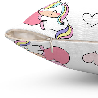 Unicorns of Love Throw Pillow
