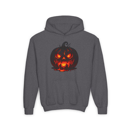 ""Inferno Jack-O’-Lantern Youth Heavy Blend Hoodie