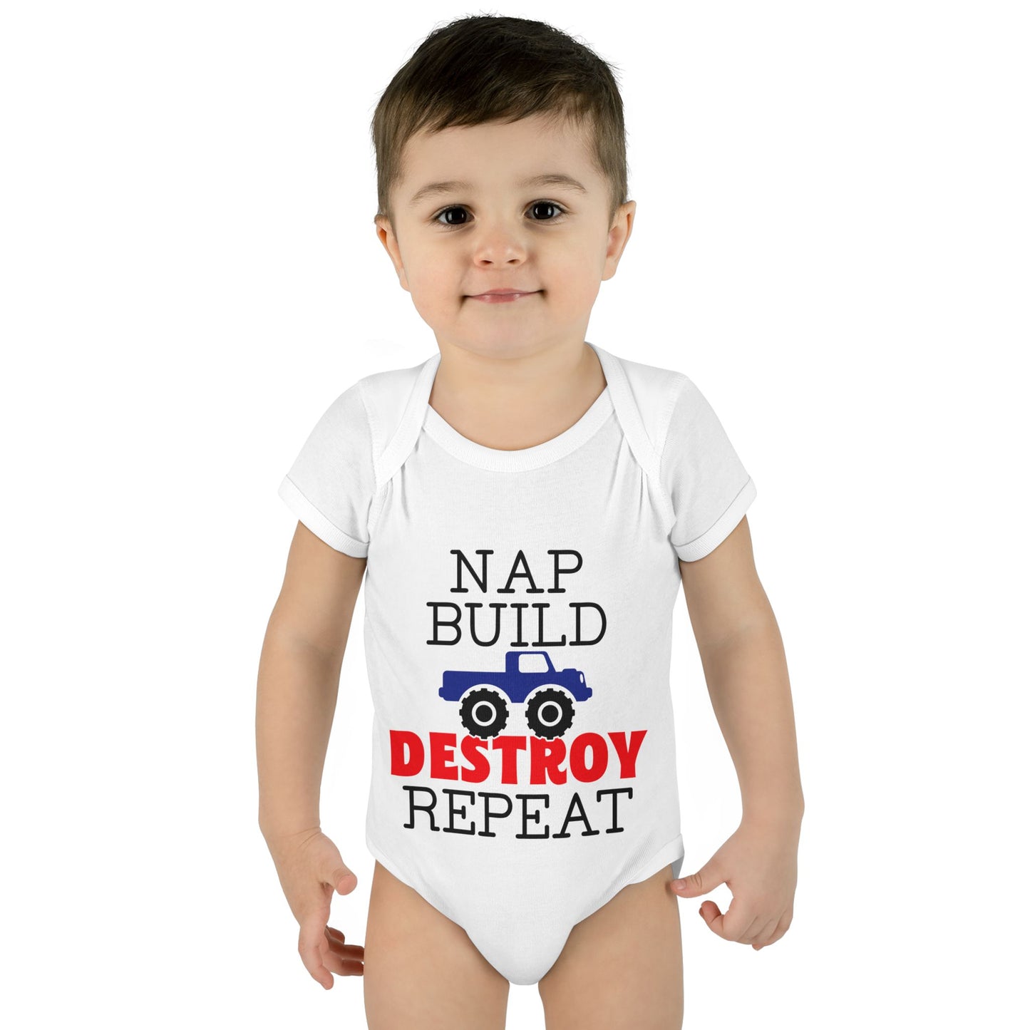 Nap Build Destroy Repeat Infant Baby Rib Bodysuit