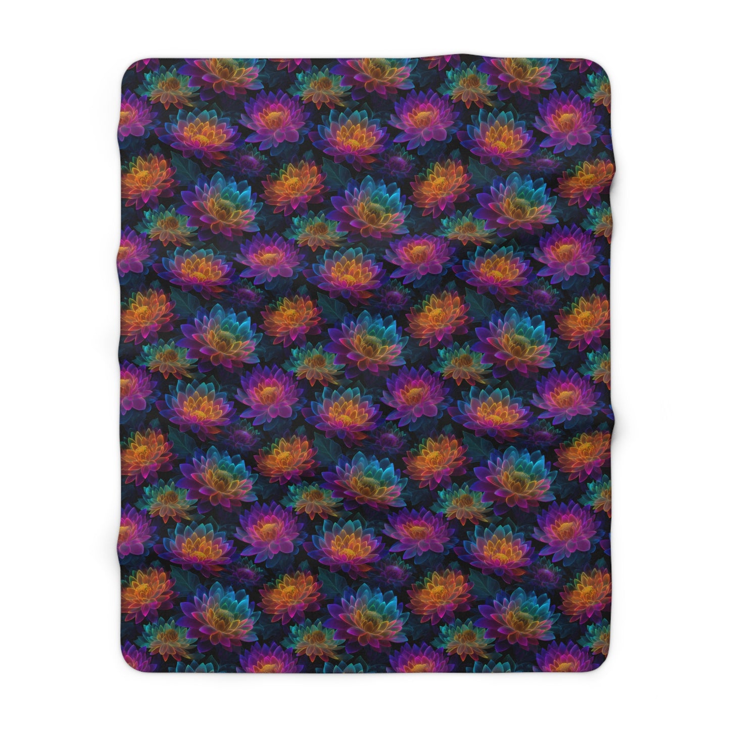 Luminous Lotus Fleece Blanket