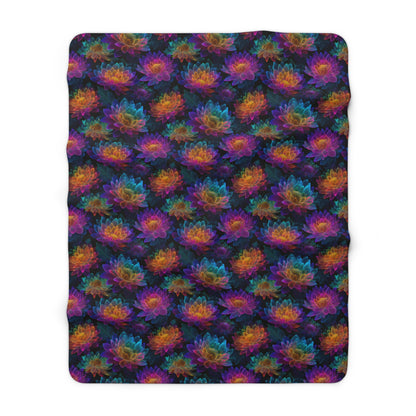 Luminous Lotus Fleece Blanket
