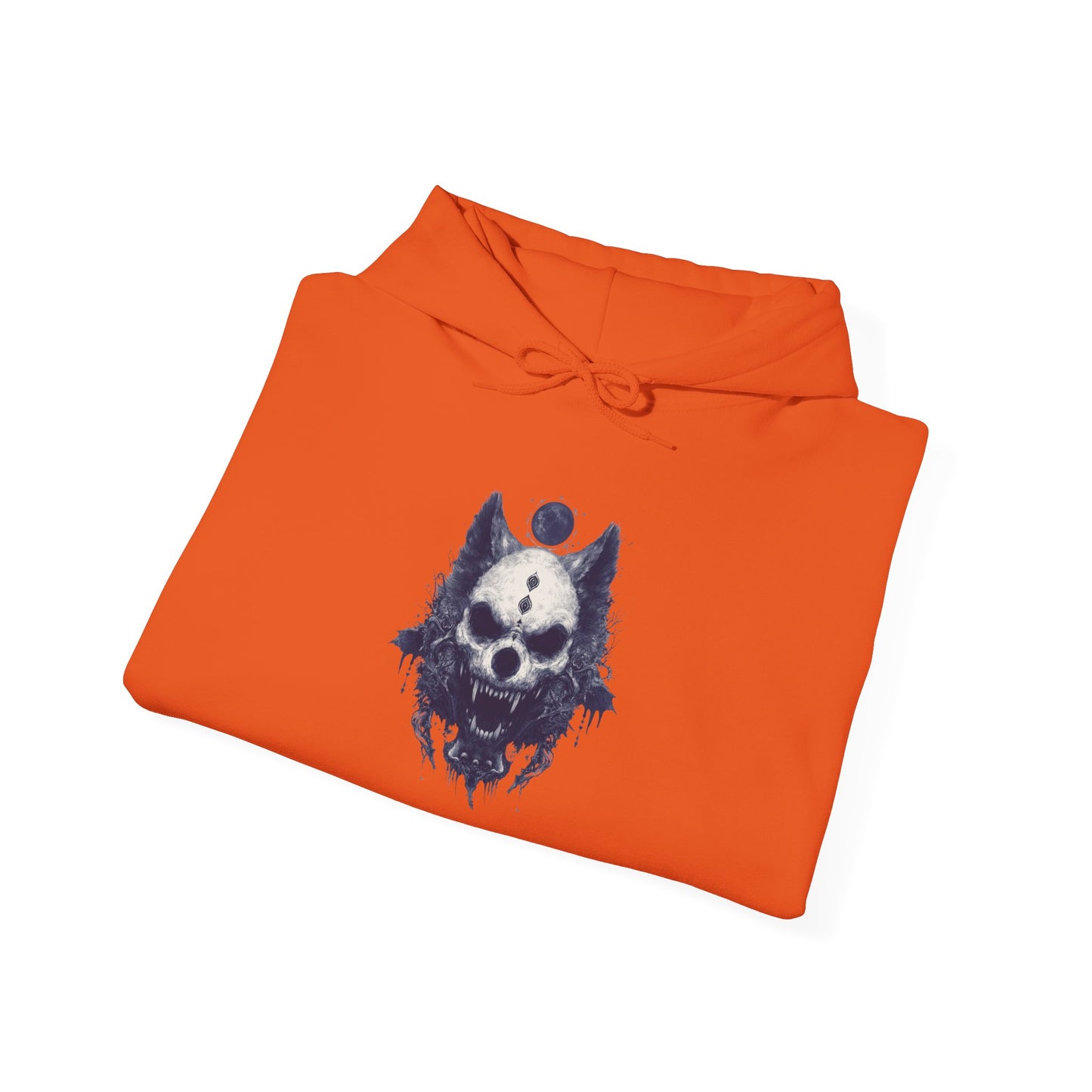 Creepy Skull Wolf Heavy Blend™ Hooded Sweatshirt
