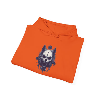 Creepy Skull Wolf Heavy Blend™ Hooded Sweatshirt