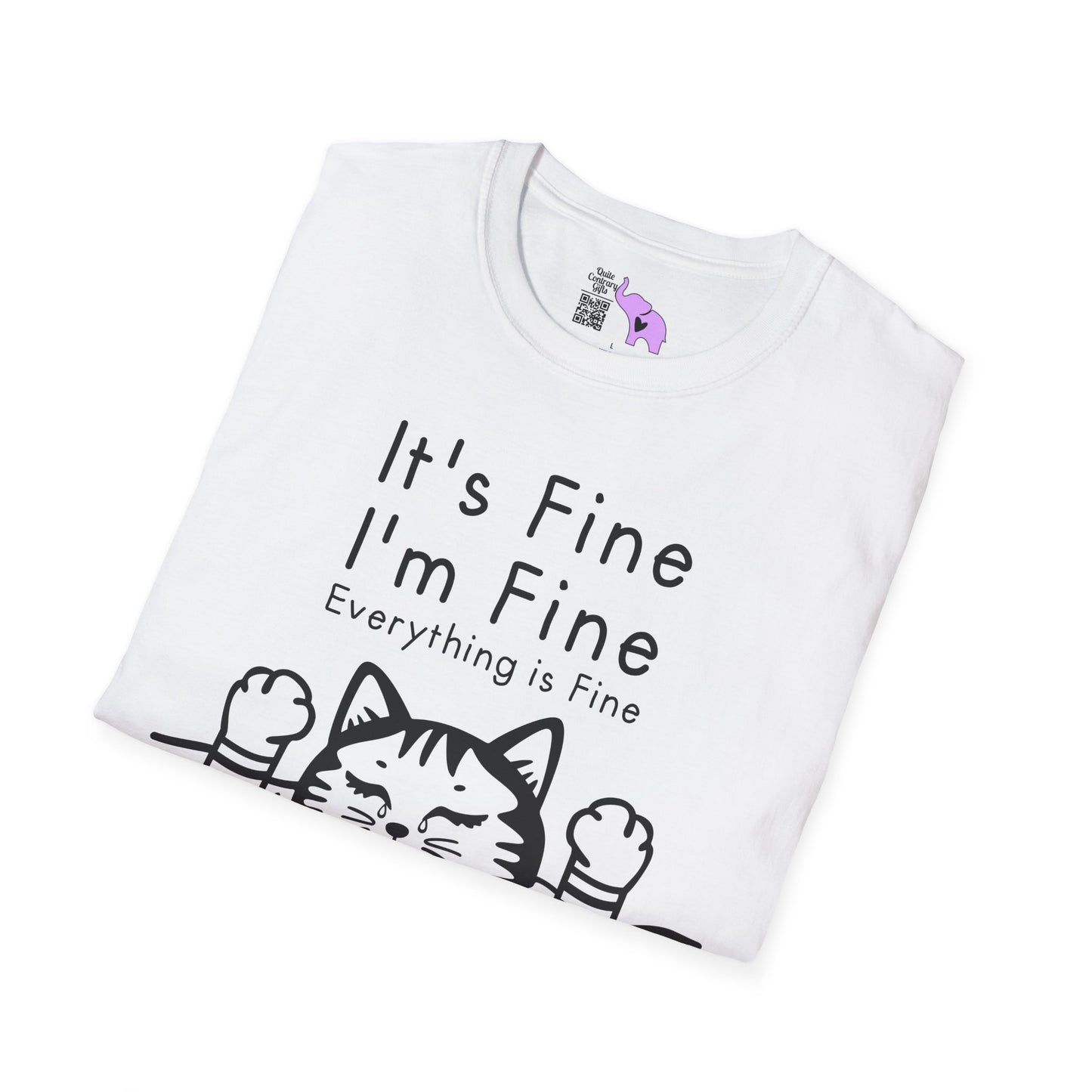 It's Fine I'm Fine Everything's Fine (Cat) Adult T-shirt
