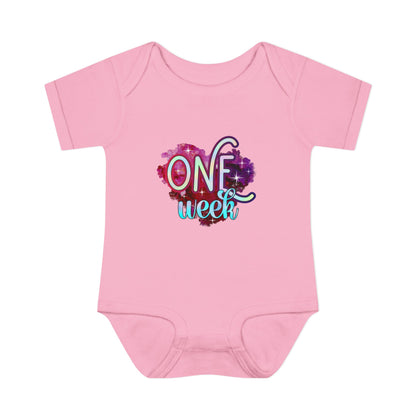 Stardust Baby Milestone Bodysuit-One Week
