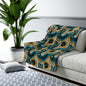 Gilded Ocean Veins Fleece Blanket