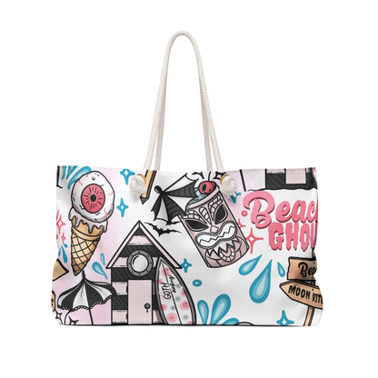 Spooky Beach House (White) Weekender Bag