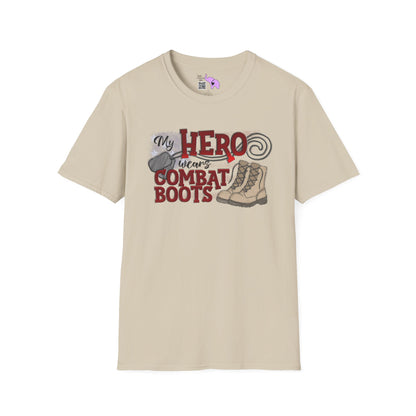 My Hero Wears Combat Boots Adult T-Shirt