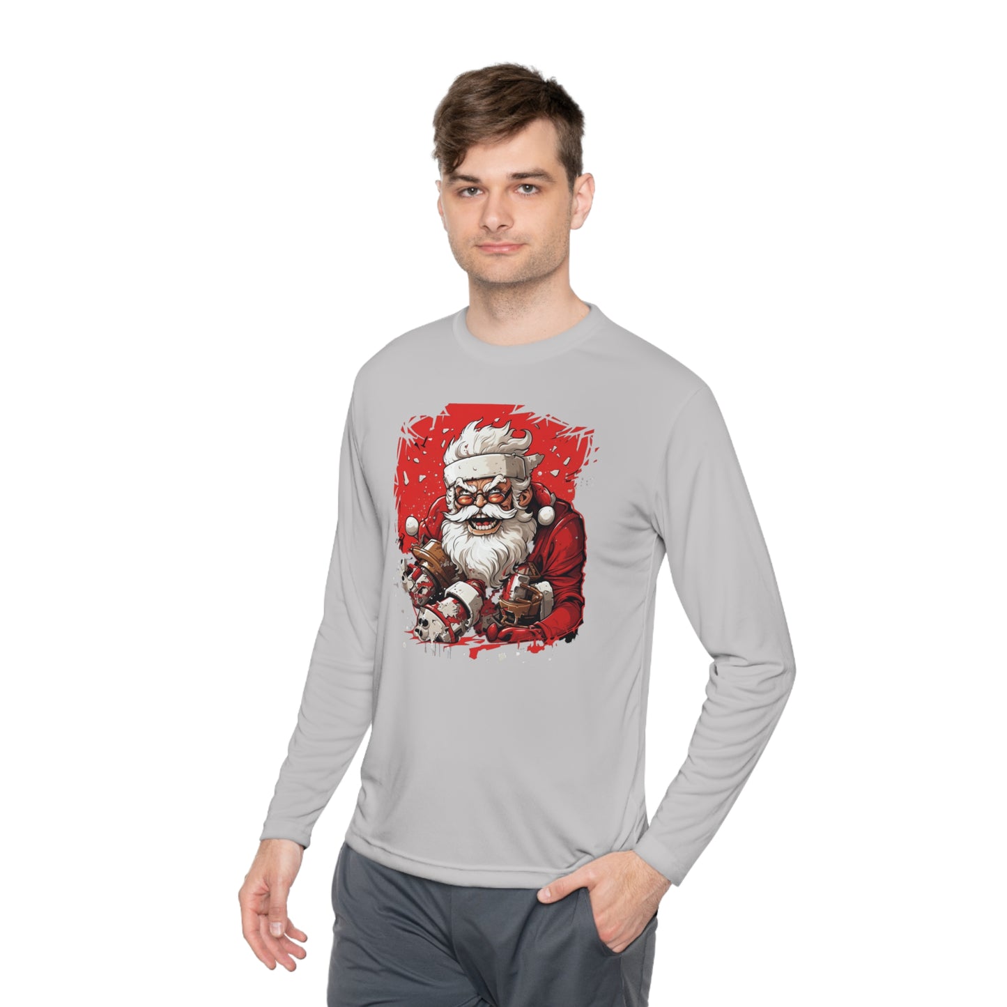 Angry Santa Adult Long Sleeve Tee