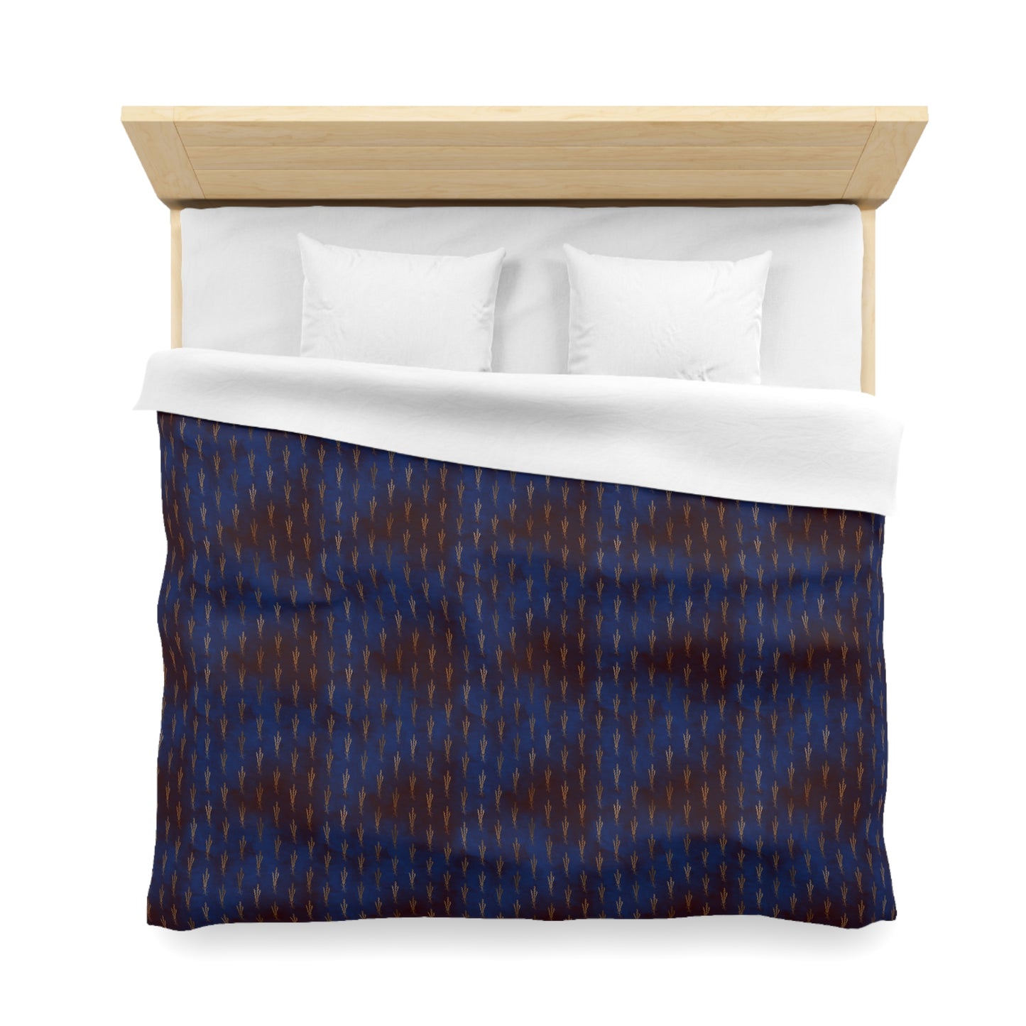 Midnight Sage Bloom Microfiber Duvet Cover