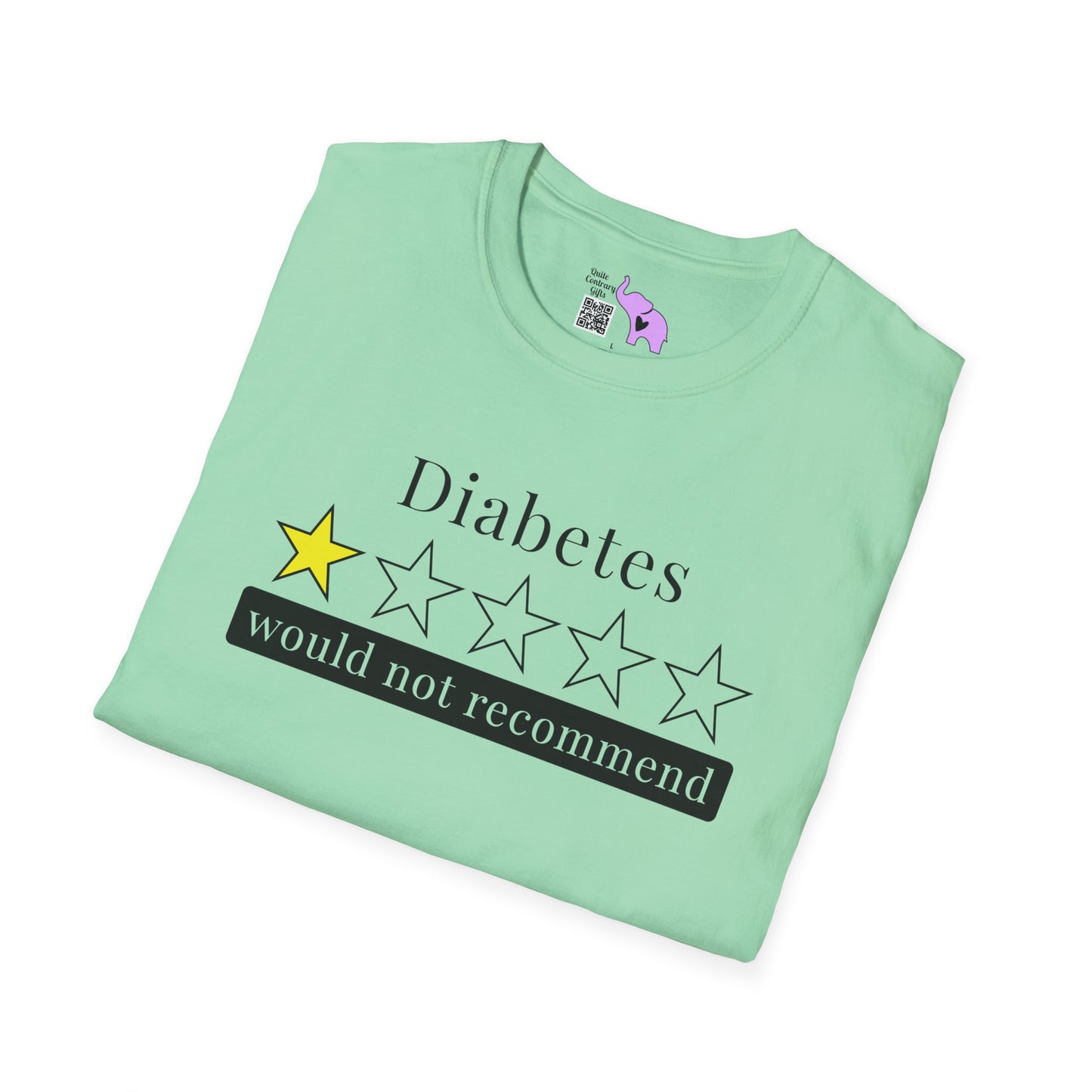 Diabetes 1 Star Would Not Recommend Adult T-shirt