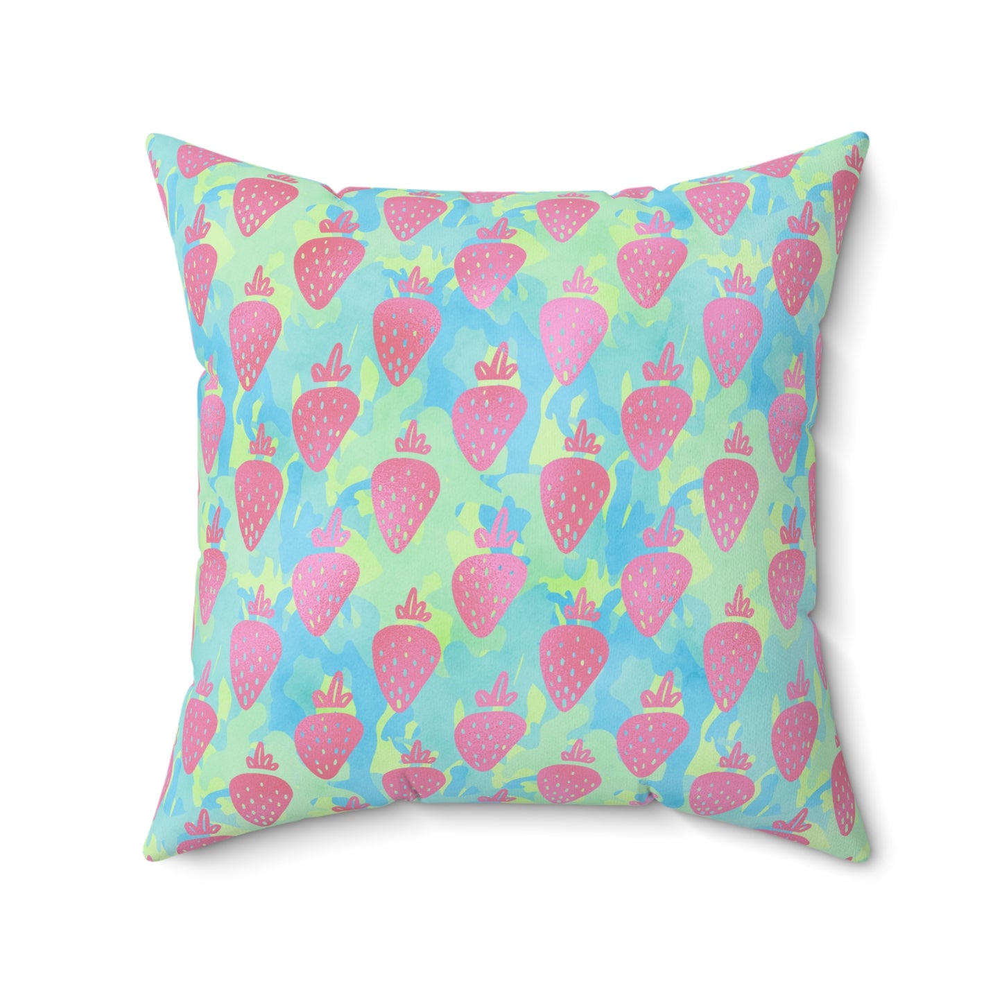 Strawberry Breeze Throw Pillow
