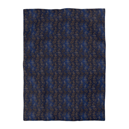 Gilded Twilight Foliage Microfiber Duvet Cover