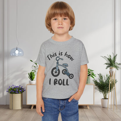 This Is How I Roll (Tricycle) Heavy Cotton™ Toddler T-shirt