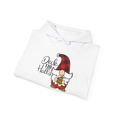 Deck the Halls Plaid Gnome Adult Heavy Blend™ Hoodie