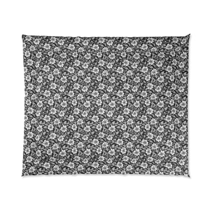 Monochrome Paradise Bloom Comforter