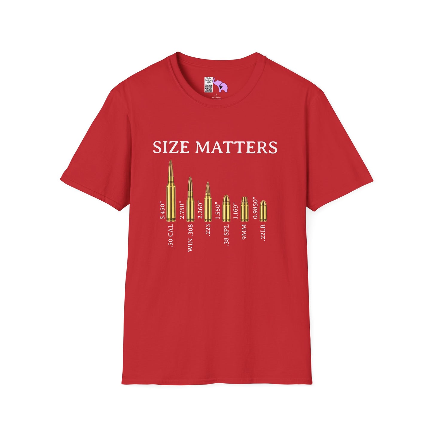 Size Matters (Ammo) Adult T-shirt