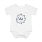 ""Blue Milestone Wreath Onesie-Four Months