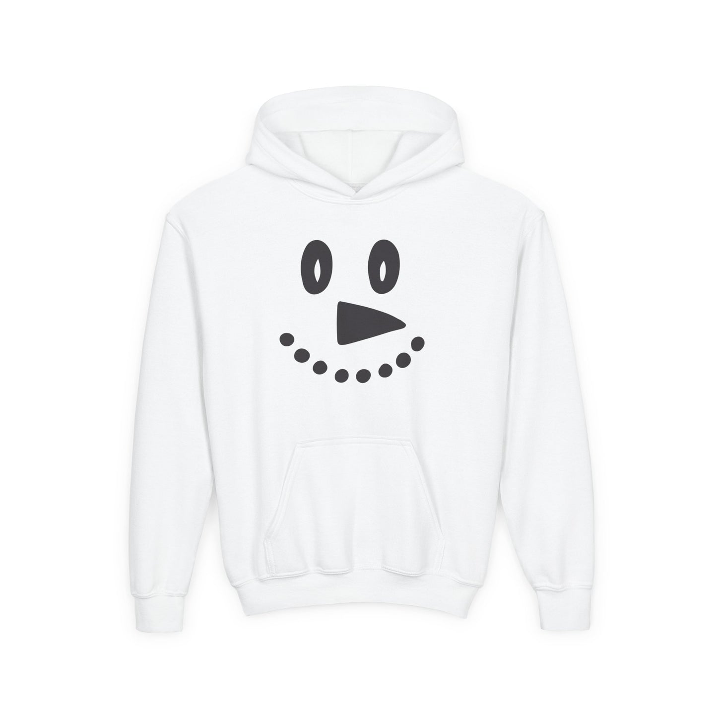 Snowman Face Youth Heavy Blend Hooded Sweatshirt