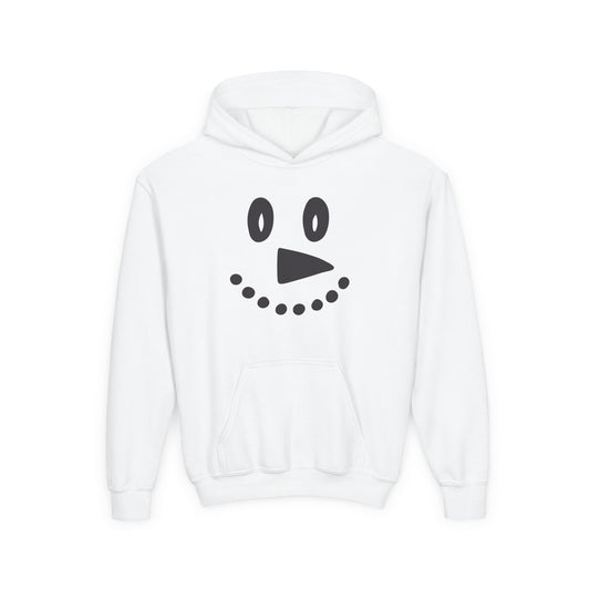 Snowman Face Youth Heavy Blend Hooded Sweatshirt