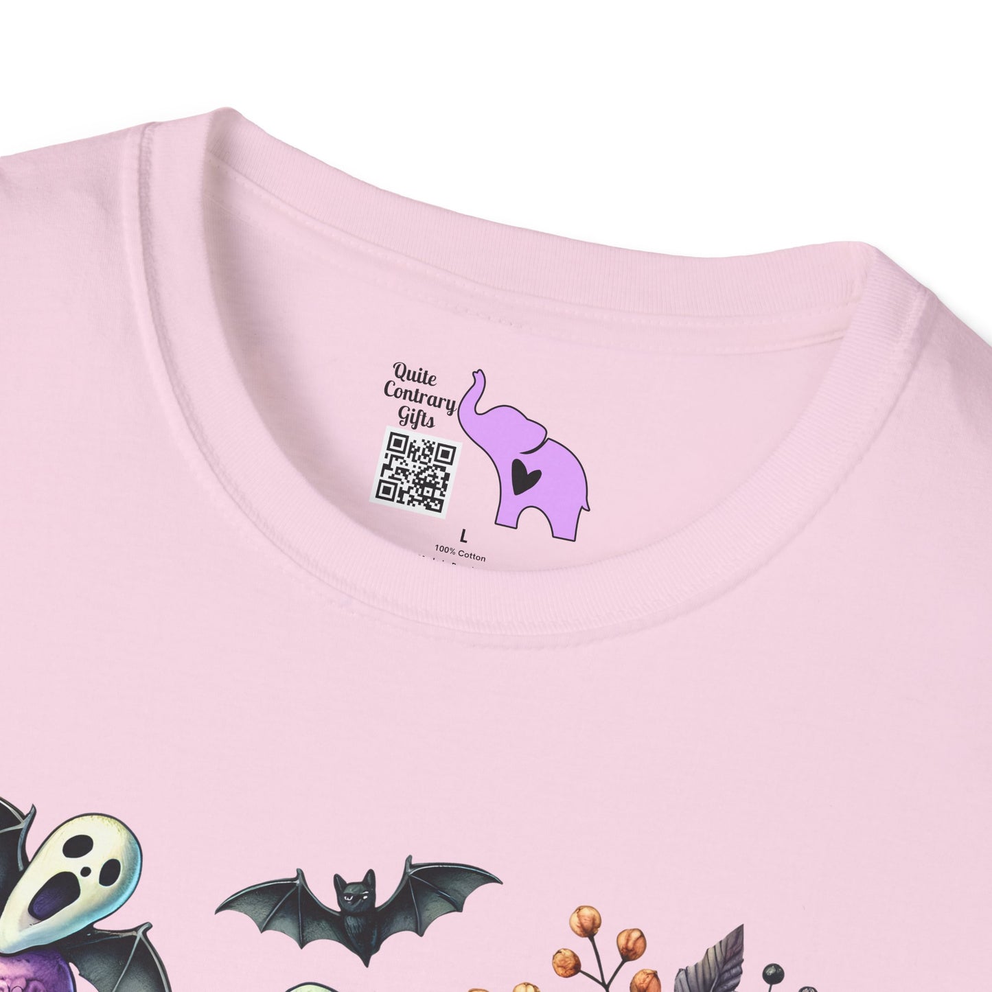 Ice Cream Cones w/Pumpkins and Ghost Adult  T-shirt