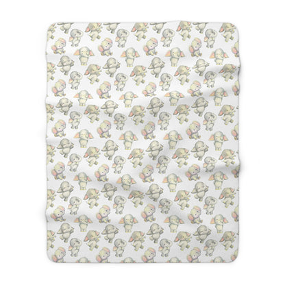 Dancing Elephants Fleece Blanket