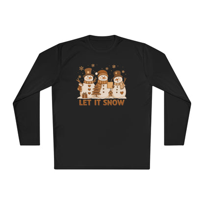 Let It Snow (Snowmen Trio) Adult Long Sleeve Tee