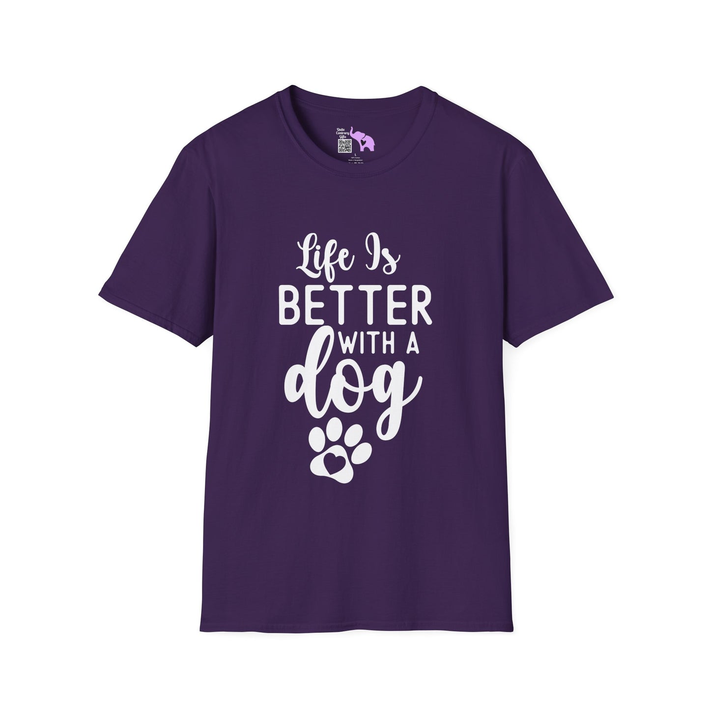 Life Is Better With A Dog Adult T-shirt