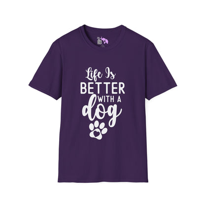 Life Is Better With A Dog Adult T-shirt