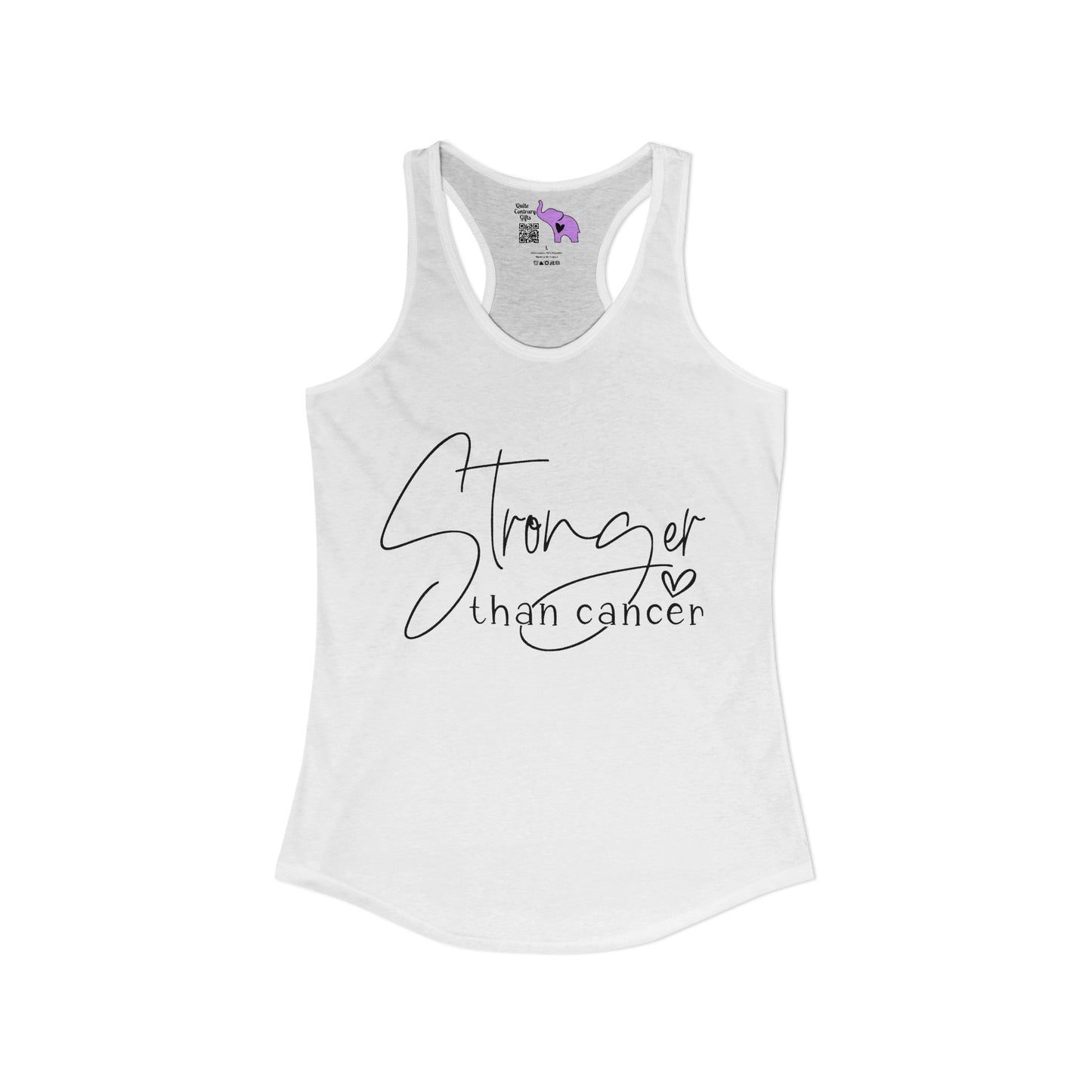 Stronger Than Cancer Women's Ideal Racerback Tank