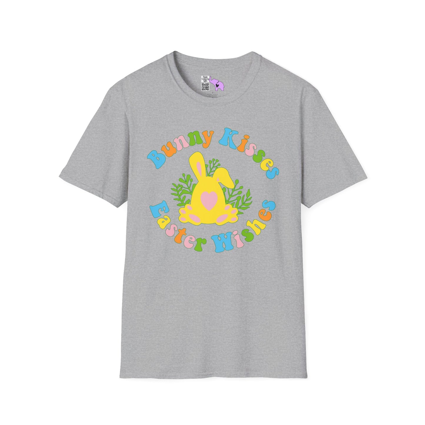 Bunny Kisses Easter Wishes Adult T-shirt