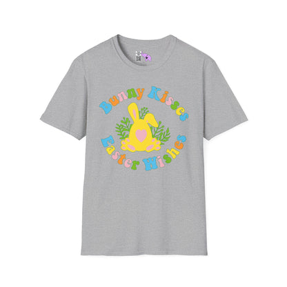 Bunny Kisses Easter Wishes Adult T-shirt