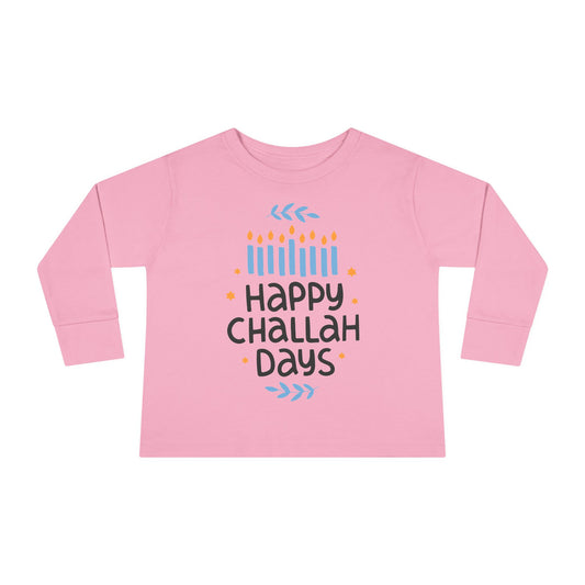 Happy Challah Days Toddler Long Sleeve Tee