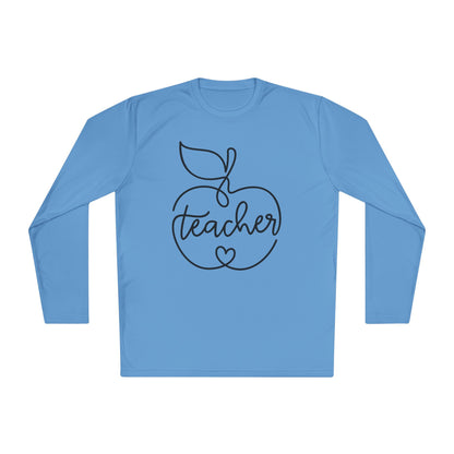 Teacher w/Apple Adult Long Sleeve Tee