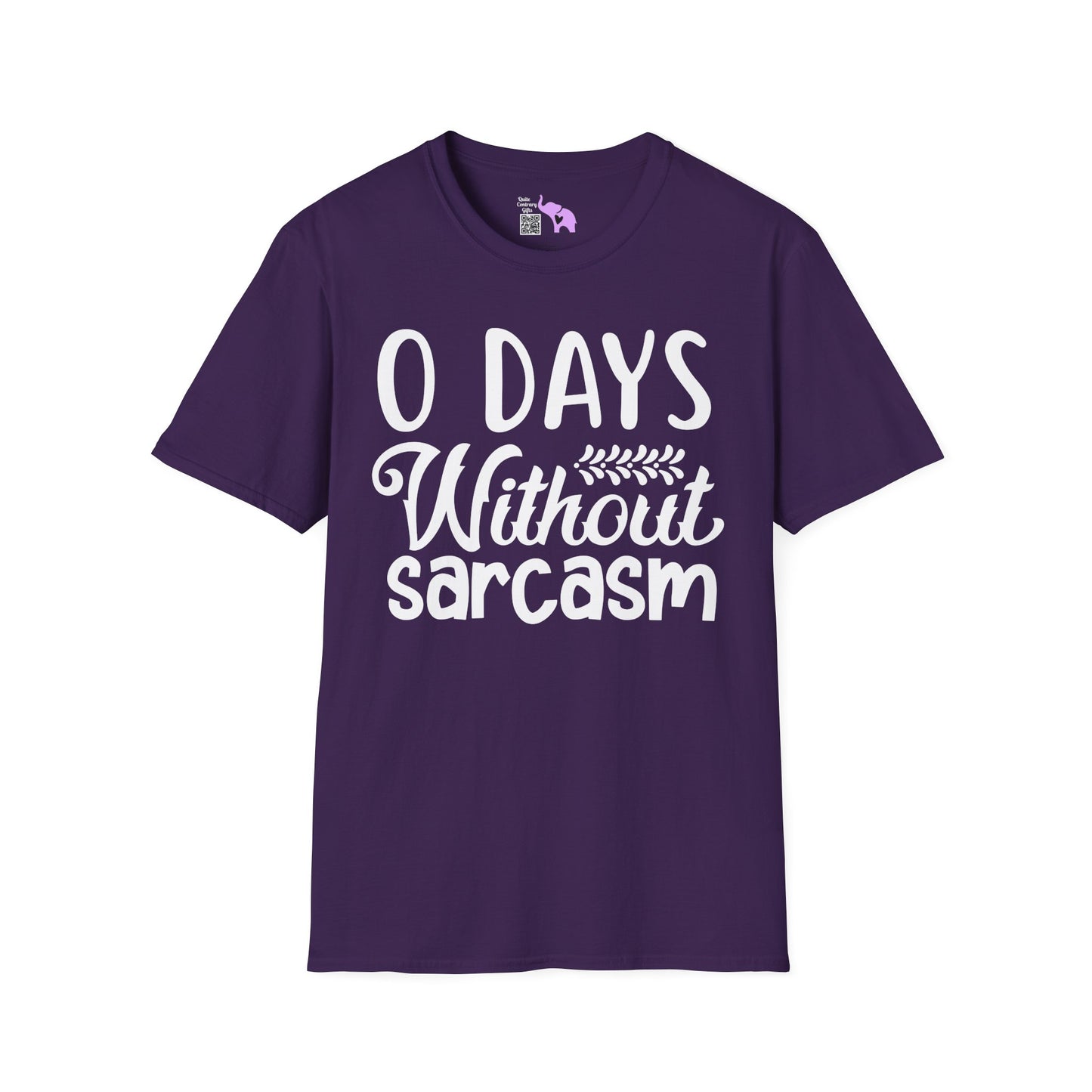 0 Days Without Sarcasm Adult T-shirt
