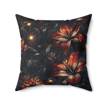 Fire Lilly Dreams Throw Pillow