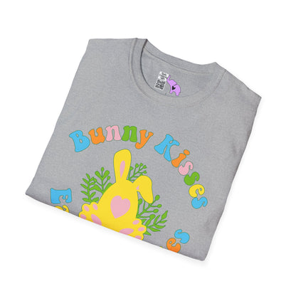 Bunny Kisses Easter Wishes Adult T-shirt