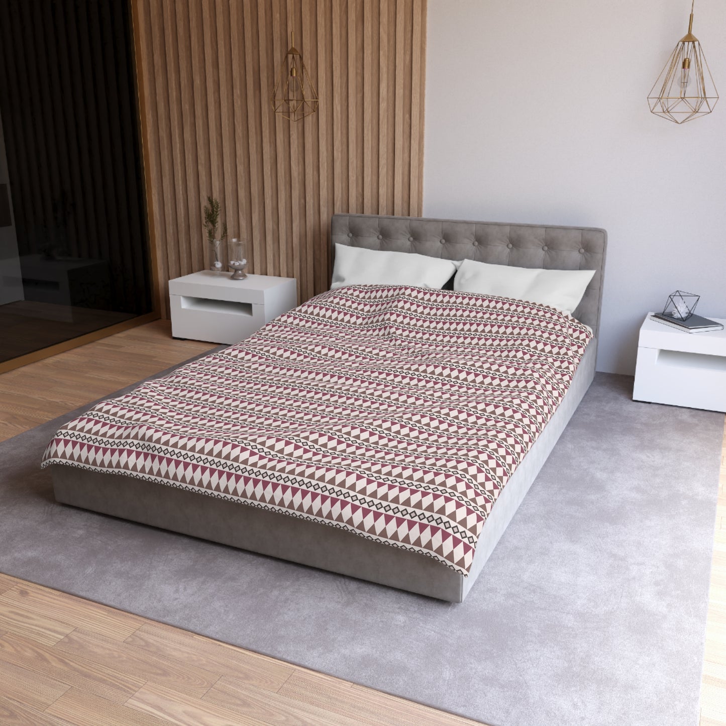 Rosewood Cairn Stripes Microfiber Duvet Cover