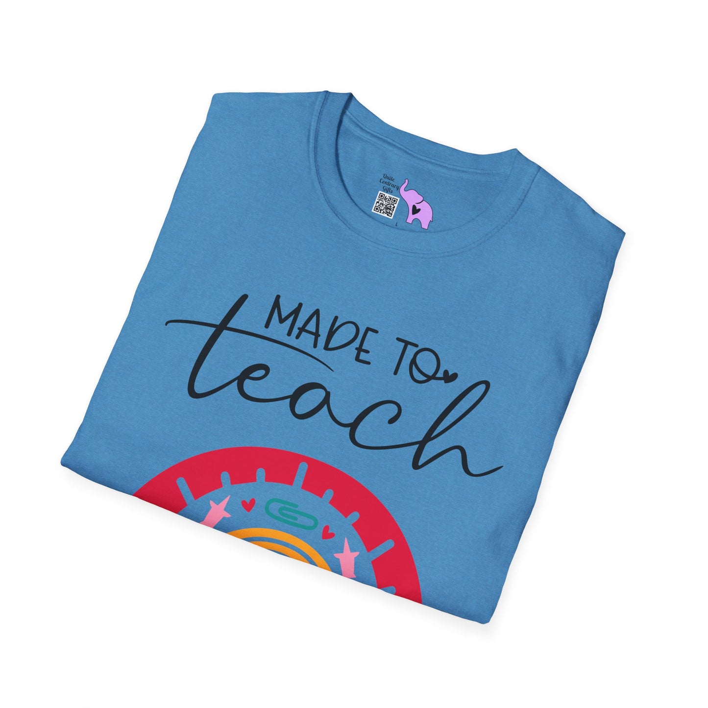 Made to Teach Rainbow Adult T-shirt