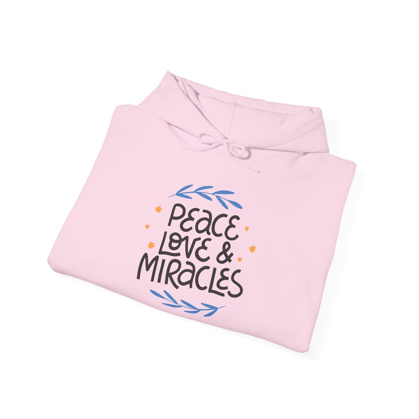 Hanukkah Peace Love & Miracles 2 Heavy Blend™ Hooded Sweatshirt