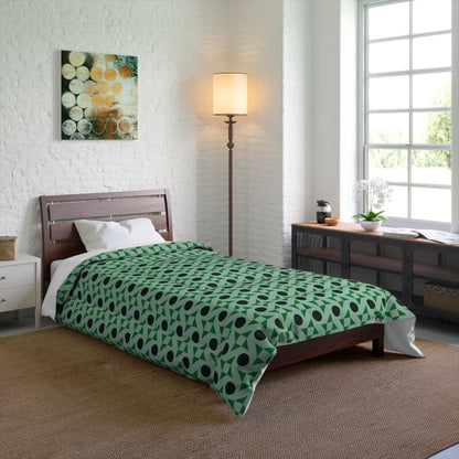 Emerald Pinwheels Basic Bedding Set