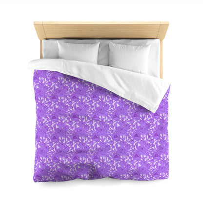 Lavender Peony Symphony Microfiber Duvet Cover