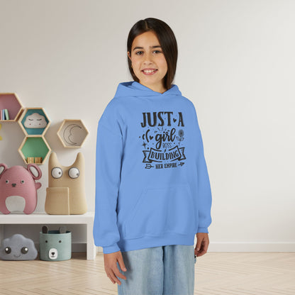 Just A Girl Boss Building Her Empire Youth Heavy Blend Hoodie