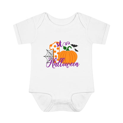 First Halloween (Polka Dots) Infant Baby Rib Bodysuit