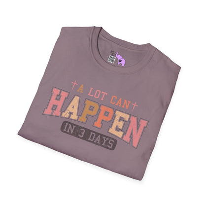 A Lot Can Happen In Three Days Adult T-shirt
