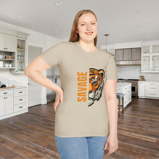 Savage Tiger Adult T-shirt